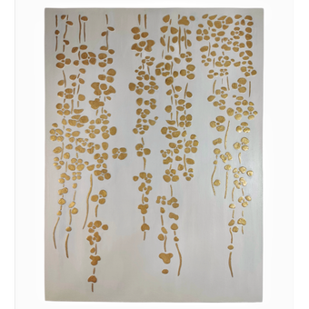 تابلو ریسه گل طلایی