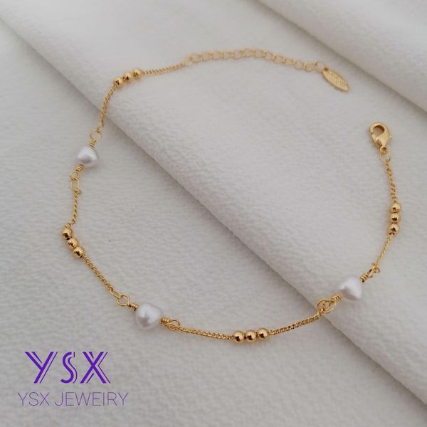 پابند مروارید قلبی و گوی ysx کد 011003