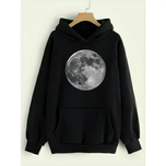 هودی مشکی طرح ماه