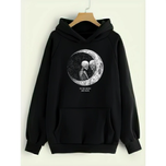 هودی مشکی طرح ماه