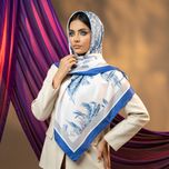 روسری طرح جنگل ایرانی آبی