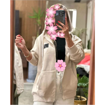 سوییشرت کلاه دار تو کرکی کرمی