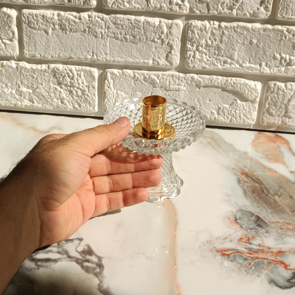 شمعدان رومیزی کریستال مدل گلاره ارسال رایگان