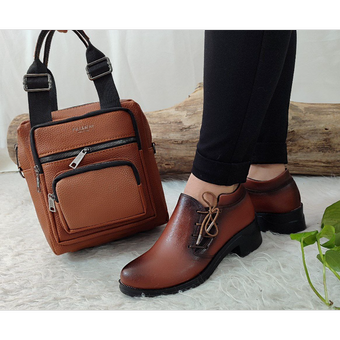 کفش طبی اداری مدل بغل بندی لبخند کد 75104