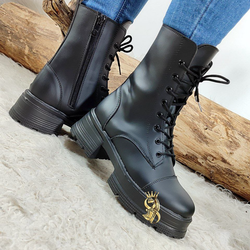 بوت طبی لژدار مدل کلاسیک بند دار کد 99957