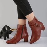 بوت پاشنه دار زنانه مدل سرمه در دو رنگ