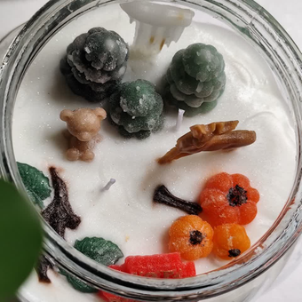 تنگ شیشه ایی شمع کریسمس
