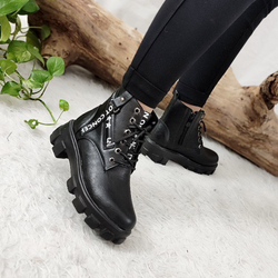 بوت لژ دار طبی مدل پافیلی بغل زیپ کد 75018