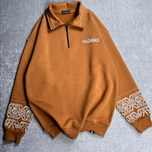 دورس نیم زیپ یقه دار طرح مکانیک