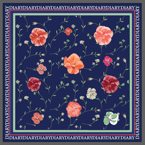 روسری بنفشه ی بهاره (سورمه ای )