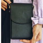 کیف دوشی چرم طبیعی بزی زنانه