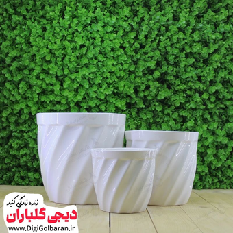 گلدان سرامیکی در 3 سایز مدل پیچی