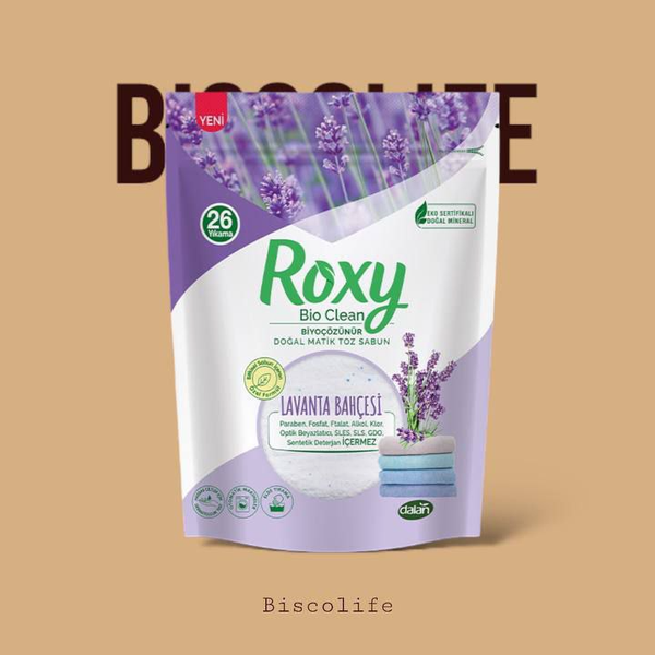 پودر صابون ماشین لباسشویی رکسی ROXY با رایحه لوندر 800 گرم