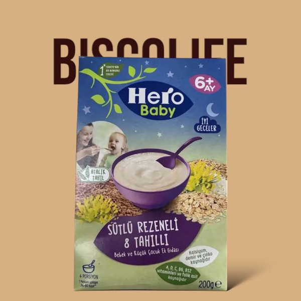 غذای کودک مخلوط غلات، شیر و رازیانه مخصوص شب 200gr هرو بیبی hero baby