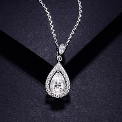 گردنبند مجلسی طرح اشک زنانه