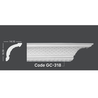 ابزار قاب بندی دیوار، گلویی پلی یورتان 18 سانتی حصیری کد GC_318