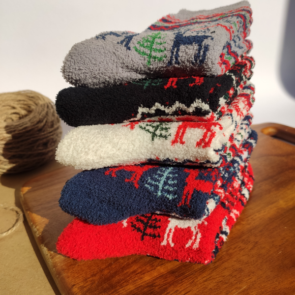 جوراب ساقدار بوکله یونیسکس طرح کریسمسی برند SUS MOOD