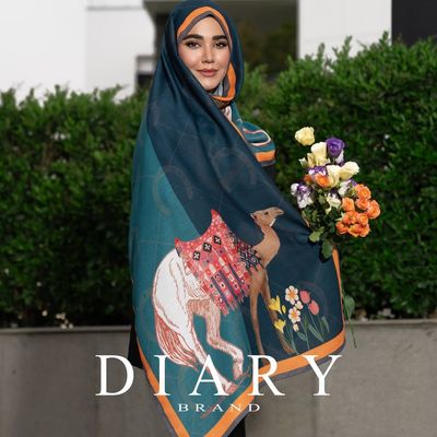 شال اسب و شتر  نمادین رنگ سبز تیره