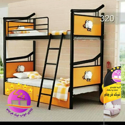 تخت خواب دو طبقه اسپورت مدل استیکر