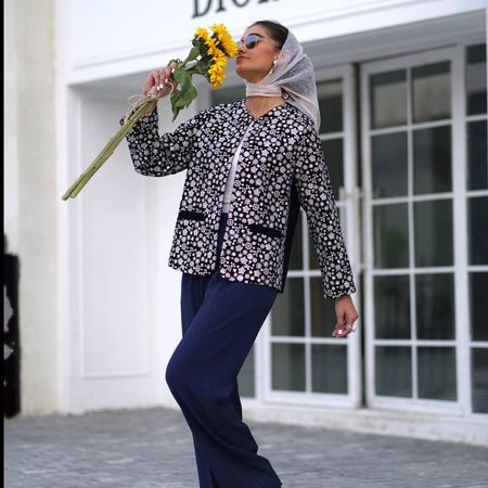 کت مخمل مجلسی طرح شکوفه