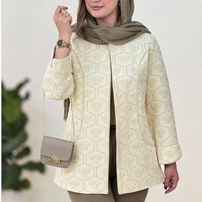 مانتو کتی ژاکارد مدل نارمک