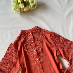 شومیز آستین گیپور وارداتی