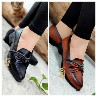 کفش کالج طبی مدل پاپیون نگینی کد 75240