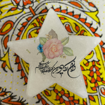 دکوری سنگ نمک قلب و ستاره مذهبی کوچک