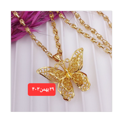 گردنبندطرح طلا مدل پروانه جدید
