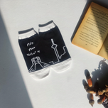 جوراب مچی طرحدار - دارم میرم به تهران