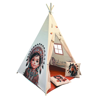 چادر بازی کودک مدل سرخپوستی طرح کودک سرخپوست PT531