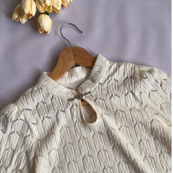 شومیز موهر یقه قلبی وارداتی