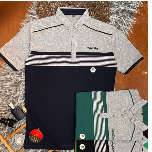 تیشرت یقه دار مردانه قواره بزرگ