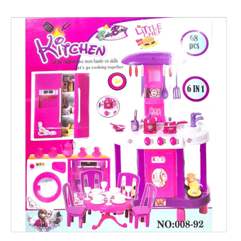 ست اسباب بازی آشپزخانه بی بی بورن 68 قطعه 6در1 مدل 92-008