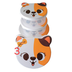 ظرف غذا 4 سایز طرح حیوانات پلاستیکی