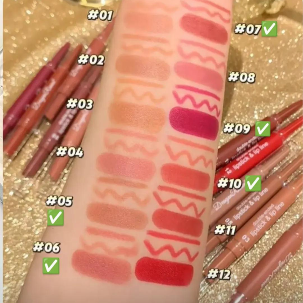 رژلب و خط لب جامد دراگون