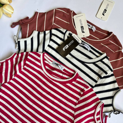 کراپ آستین کوتاه راه راه