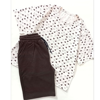 ست تیشرت و شلوارک میکی کد 1235