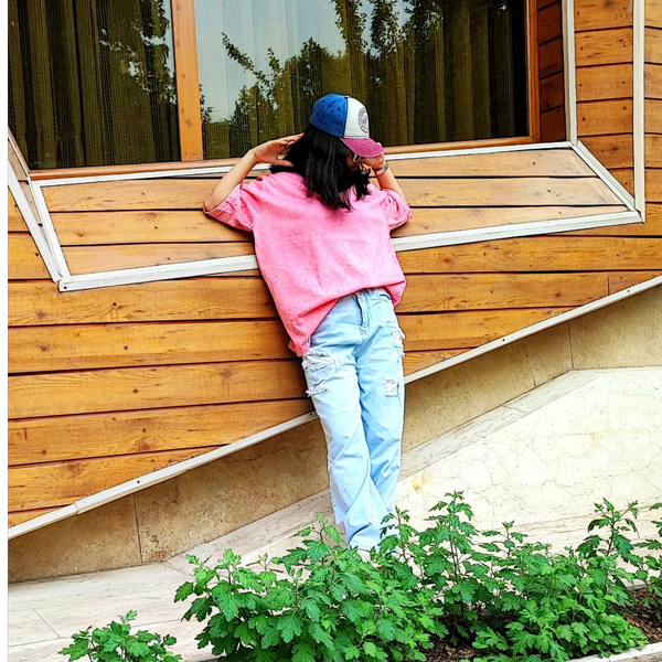 تیشرت سنگشور باکسی پارچه ماکان کد 88