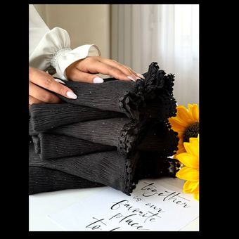 شال برشکا مشکی دور عدسی وارداتی