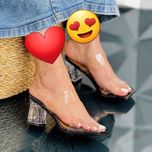 صندل مجلسی طلقی پاشنه شیشه ای