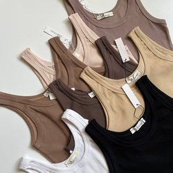 تاپ رکابی یقه گرد کشبافت کبریتی