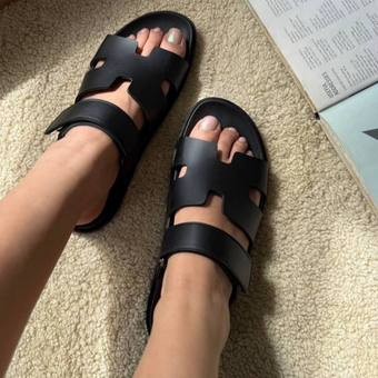 صندل هرمس زنانه طرح اچ