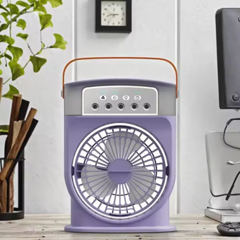 پنکه رومیزی مه پاش شارژی (Rechargeable Desktop Misting Fan)