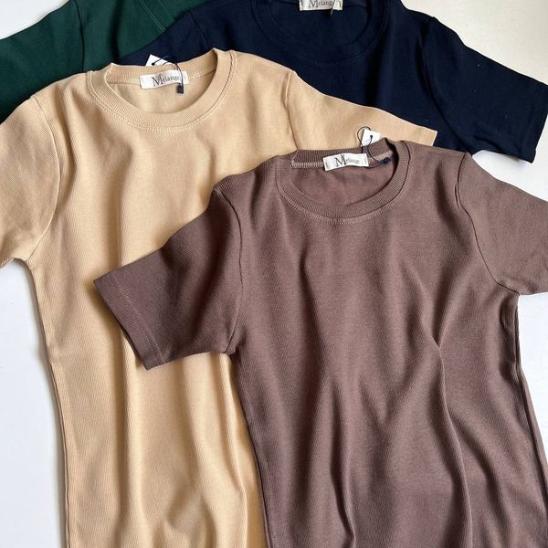 تیشرت یقه گرد کشبافت کبریتی