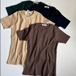 تیشرت یقه گرد کشبافت کبریتی