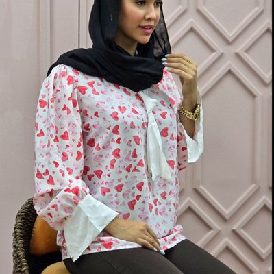 شومیز شیک زنانه الیزه یقه کرواتی