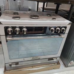اجاق گاز 5 شعله فر دار تمام استیل تکنو مدل 905025