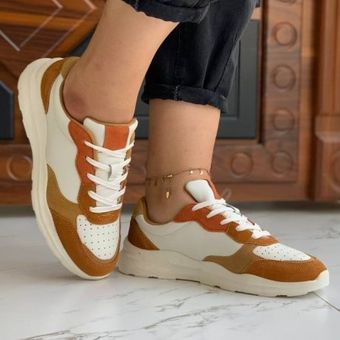 کتونی استوک زنانه ونس سفید آجری