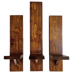 شلف دیواری چوبی دکوری با امکان سفارشی‌سازی | ضدآب و دست‌ساز